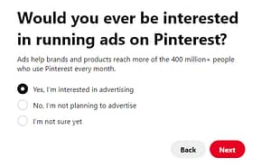 you can run ads on pinterest