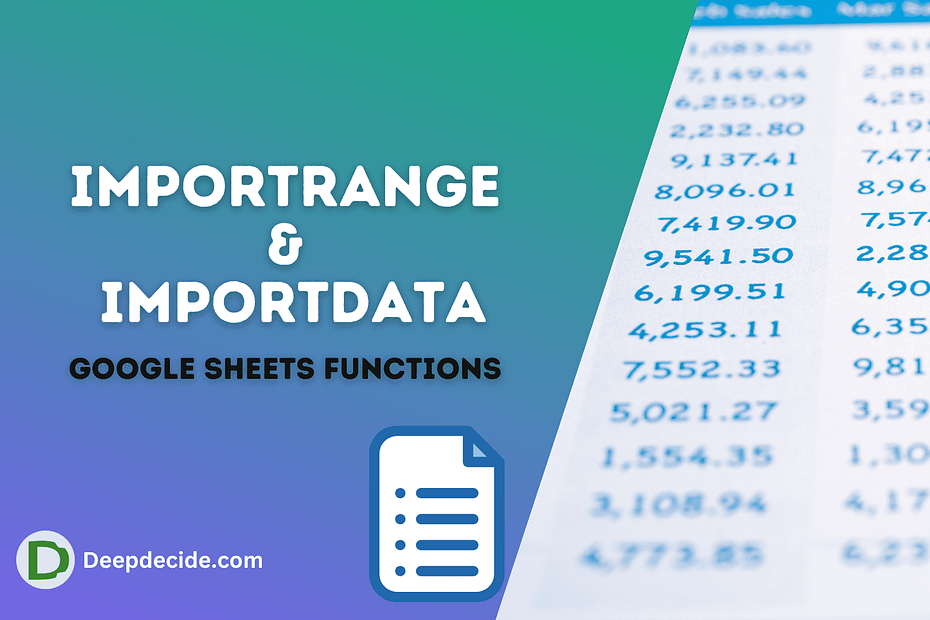 Google Sheets - IMPORTRANGE And IMPORTDATA Functions